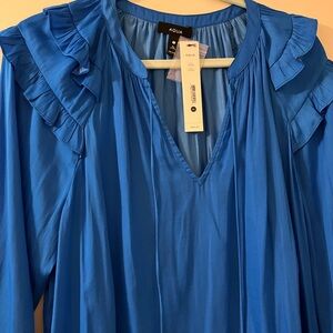 Aqua Long Sleeve Blouse - XL - New with Tags